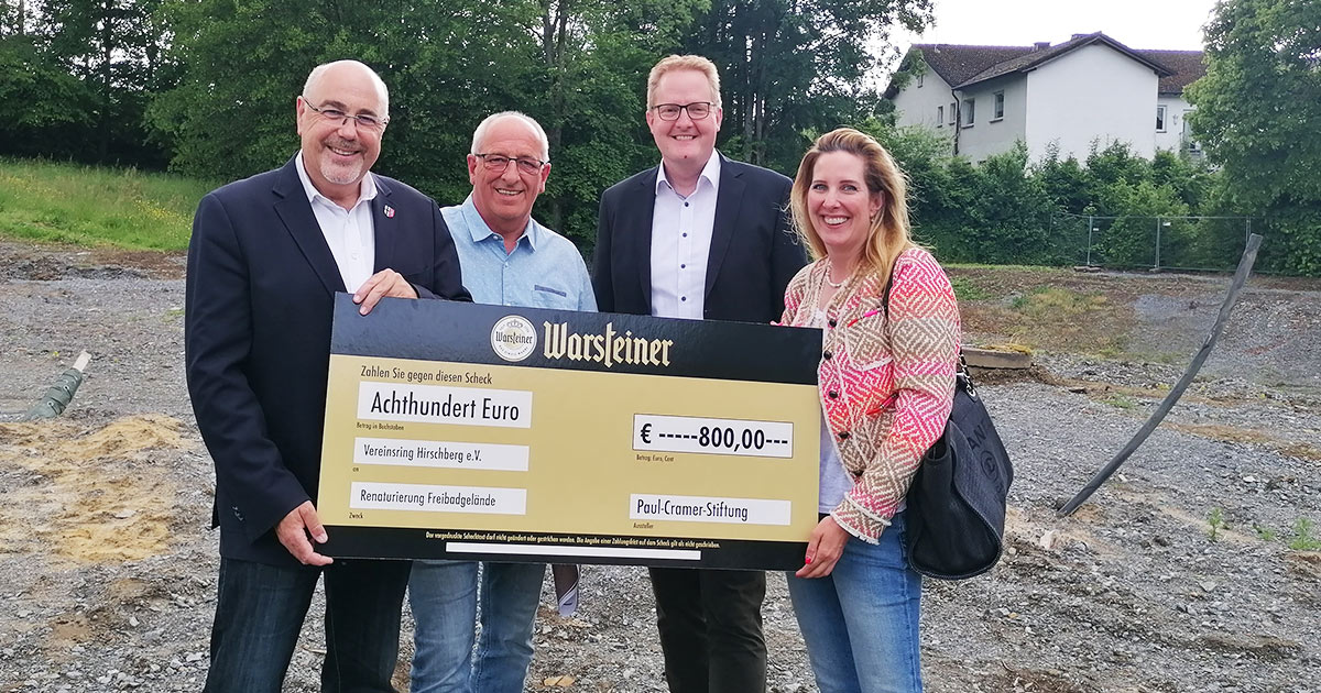 Paul Cramer Stiftung unterstuetzt Projekte des Vereinsrings Hirschberg