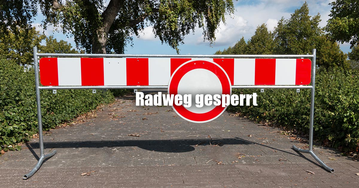 Warstein Totallokal Radweg gesperrt