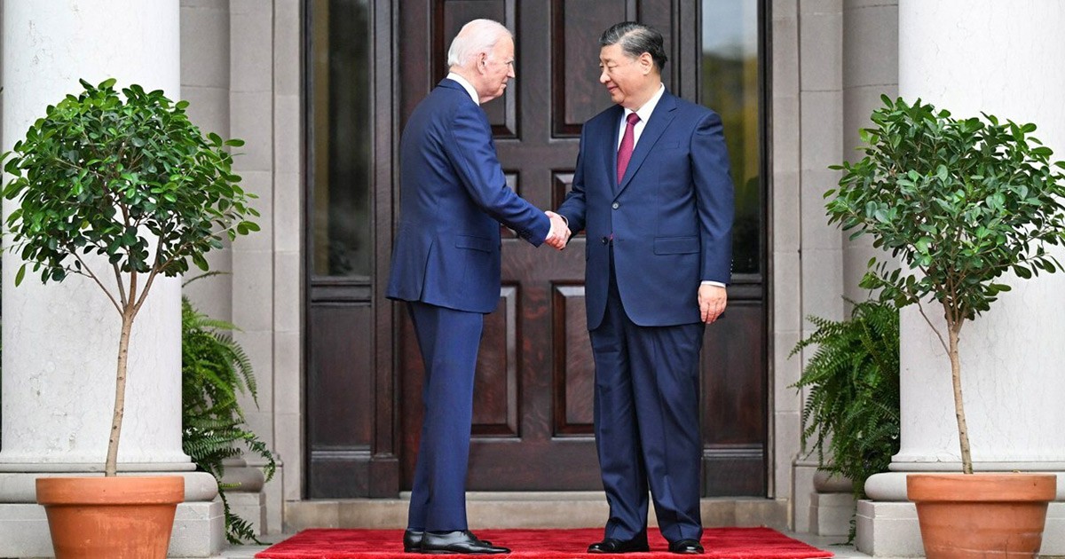 Xi Jinping trifft Joe Biden
