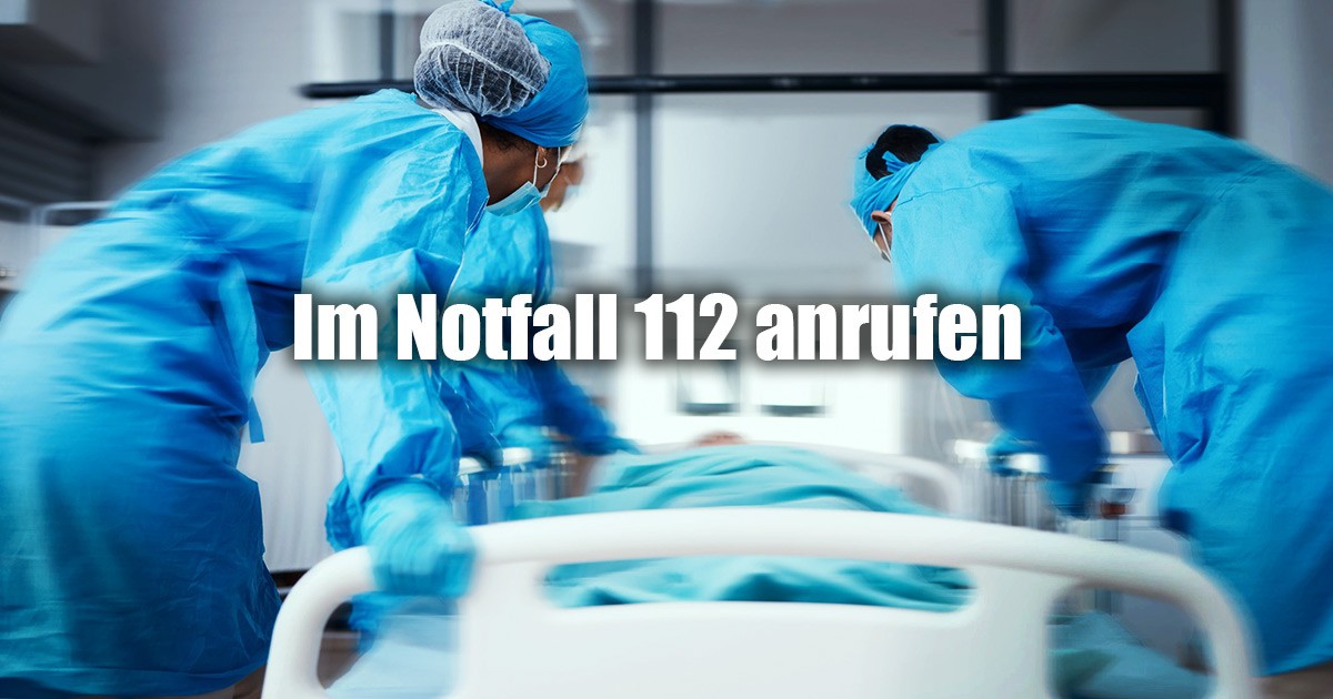 Im Notfall 112 anrufen