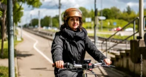 Ablenkung auf dem Fahrrad