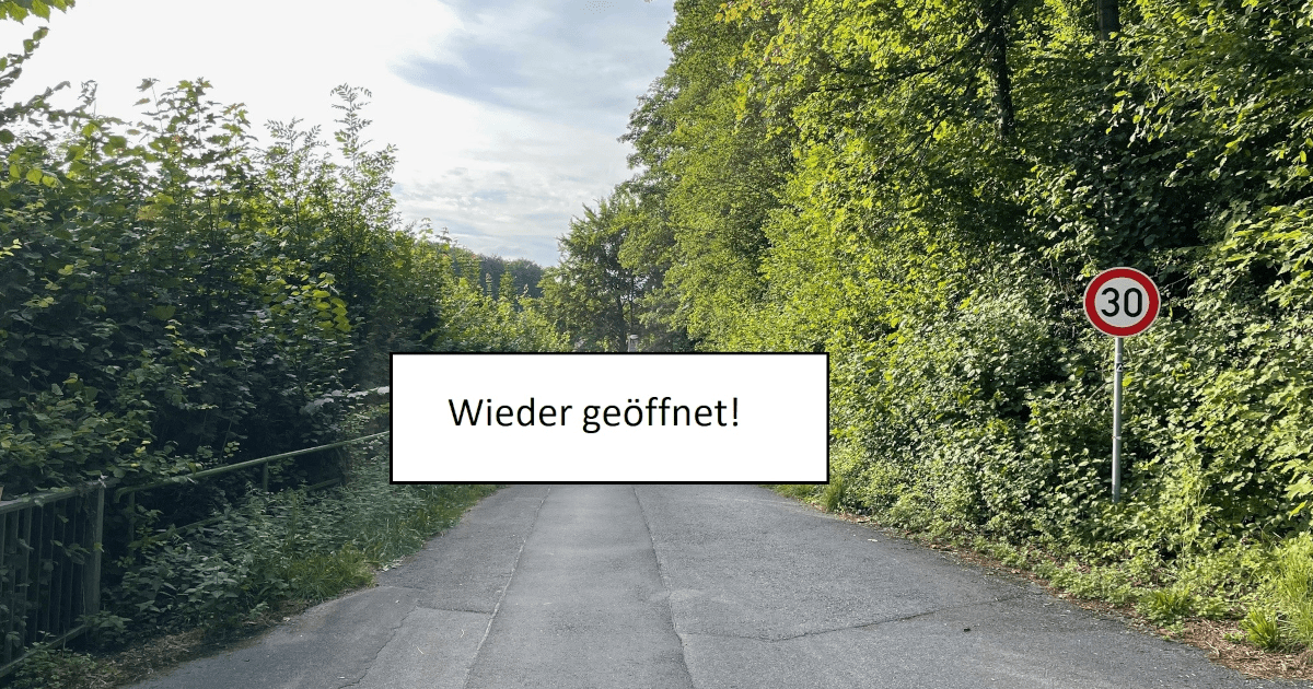 Radweg wieder geöffnet